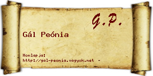 Gál Peónia névjegykártya